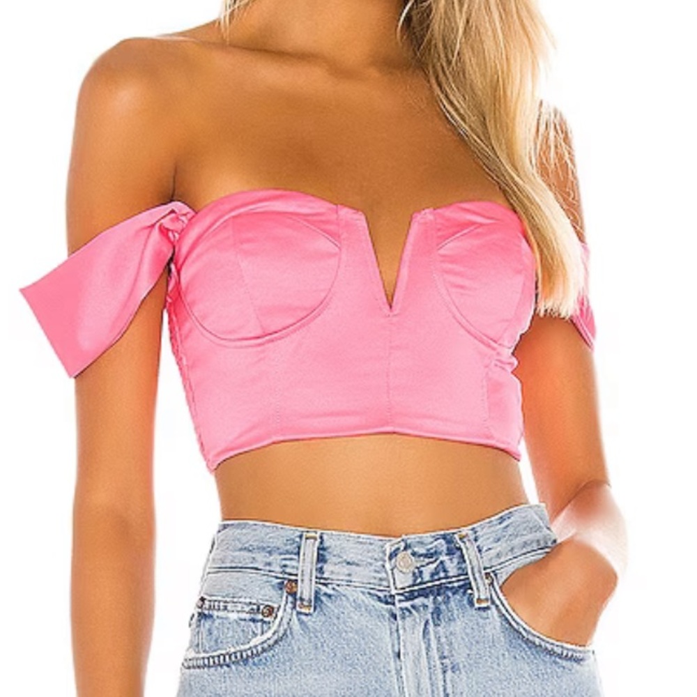 Superdown Coralia Bustier Top in Pink